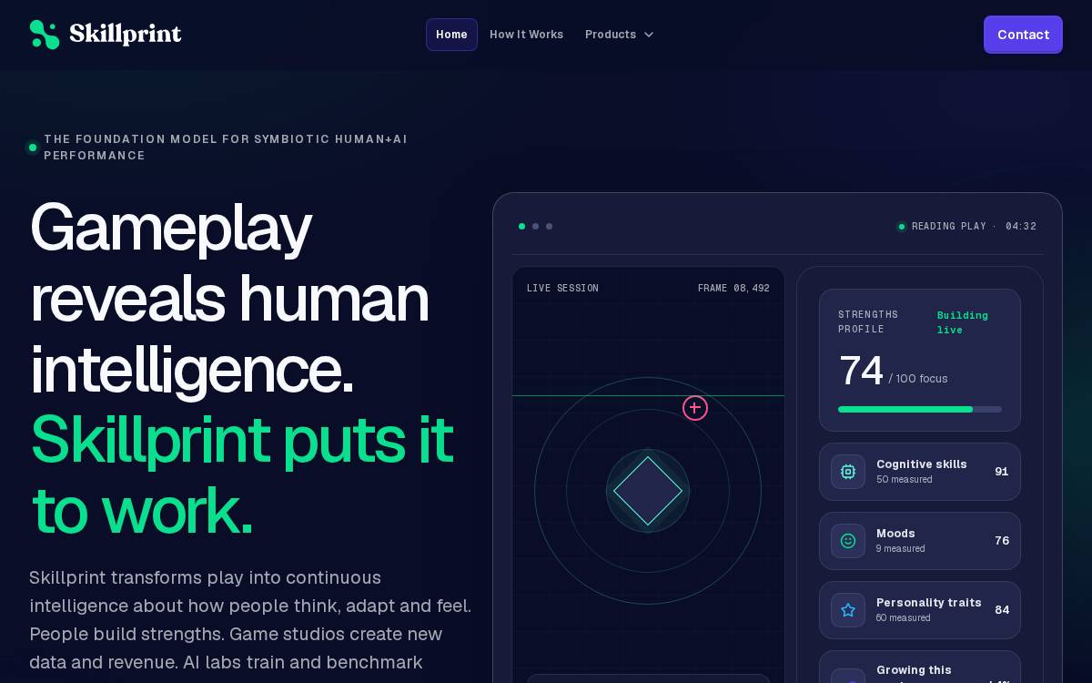 Skillprint website preview