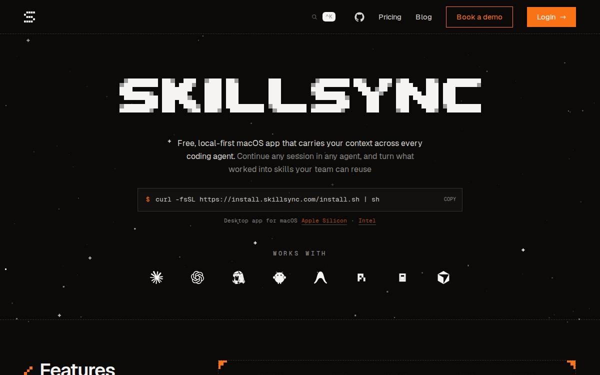 Skillsync website preview