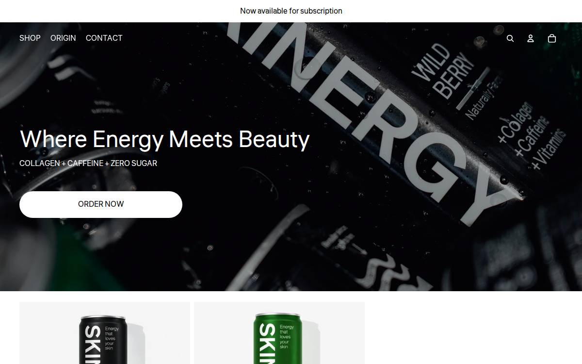 Skinergy website preview