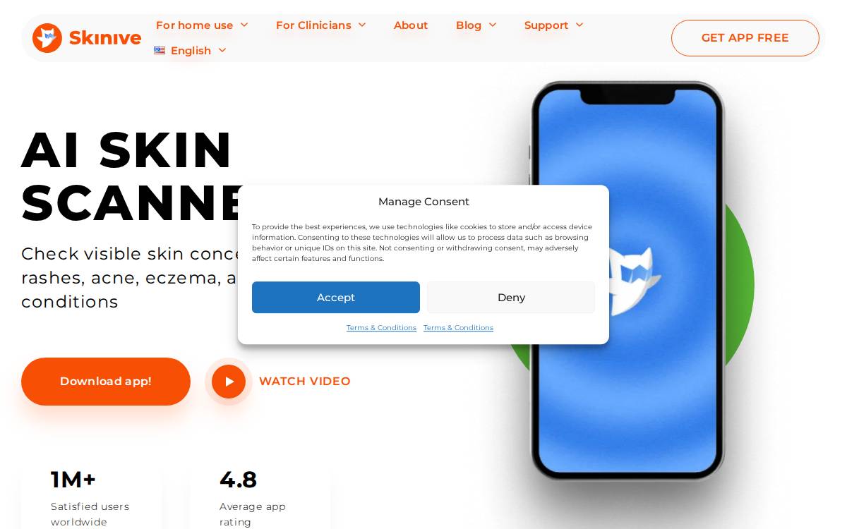 Skinive website preview