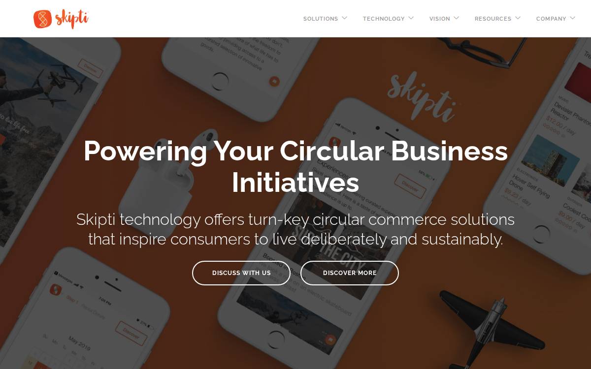 Skipti website preview