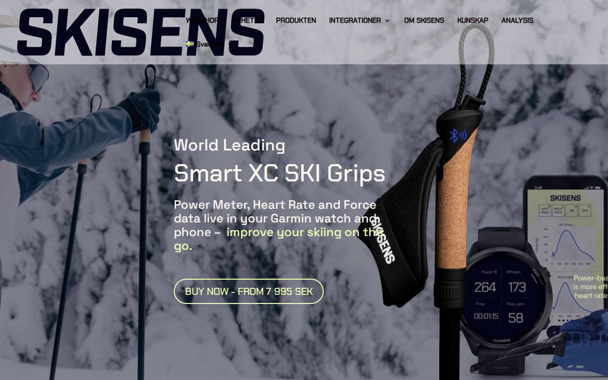 Skisens website preview
