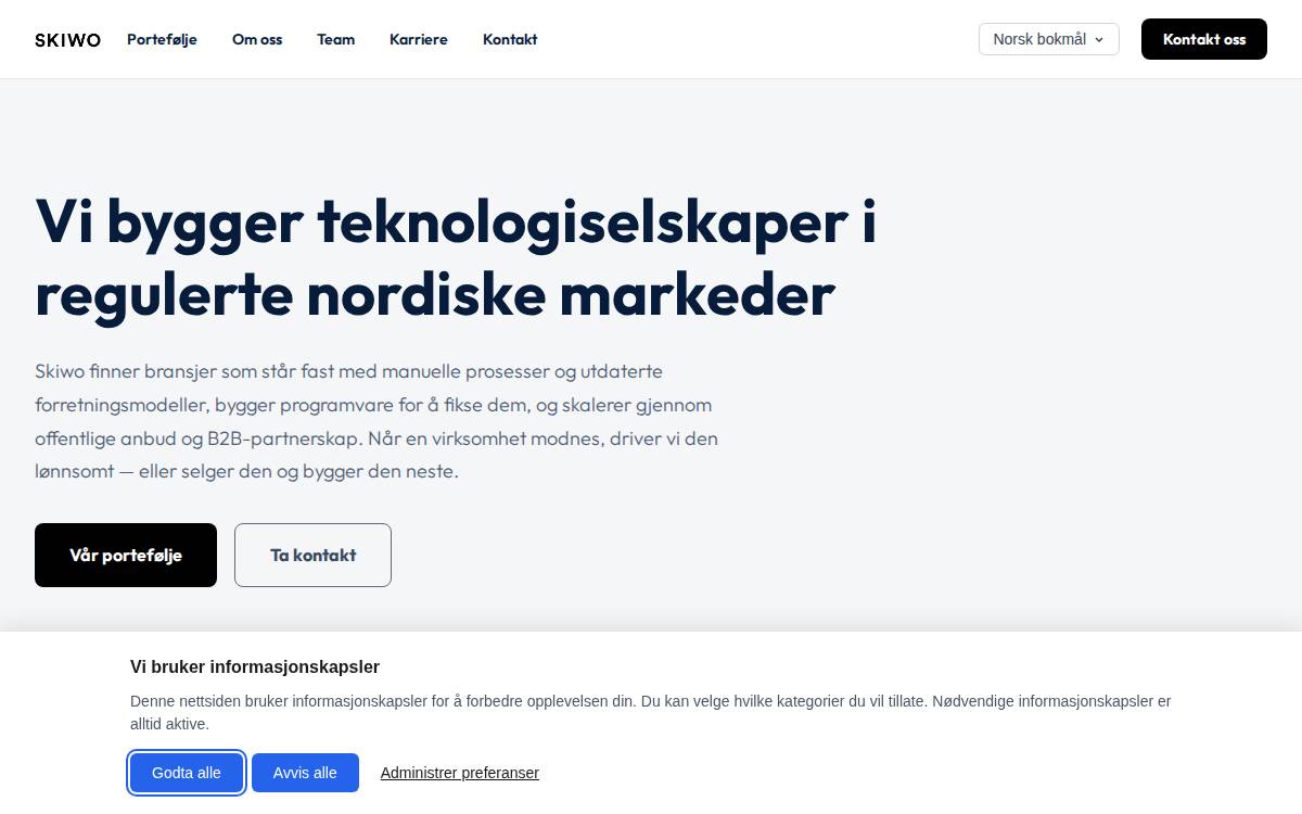 Skiwo website preview