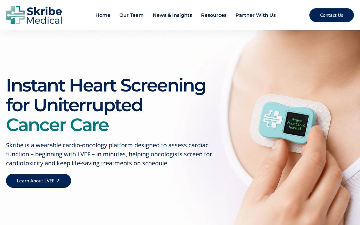 Skribe Medical website preview