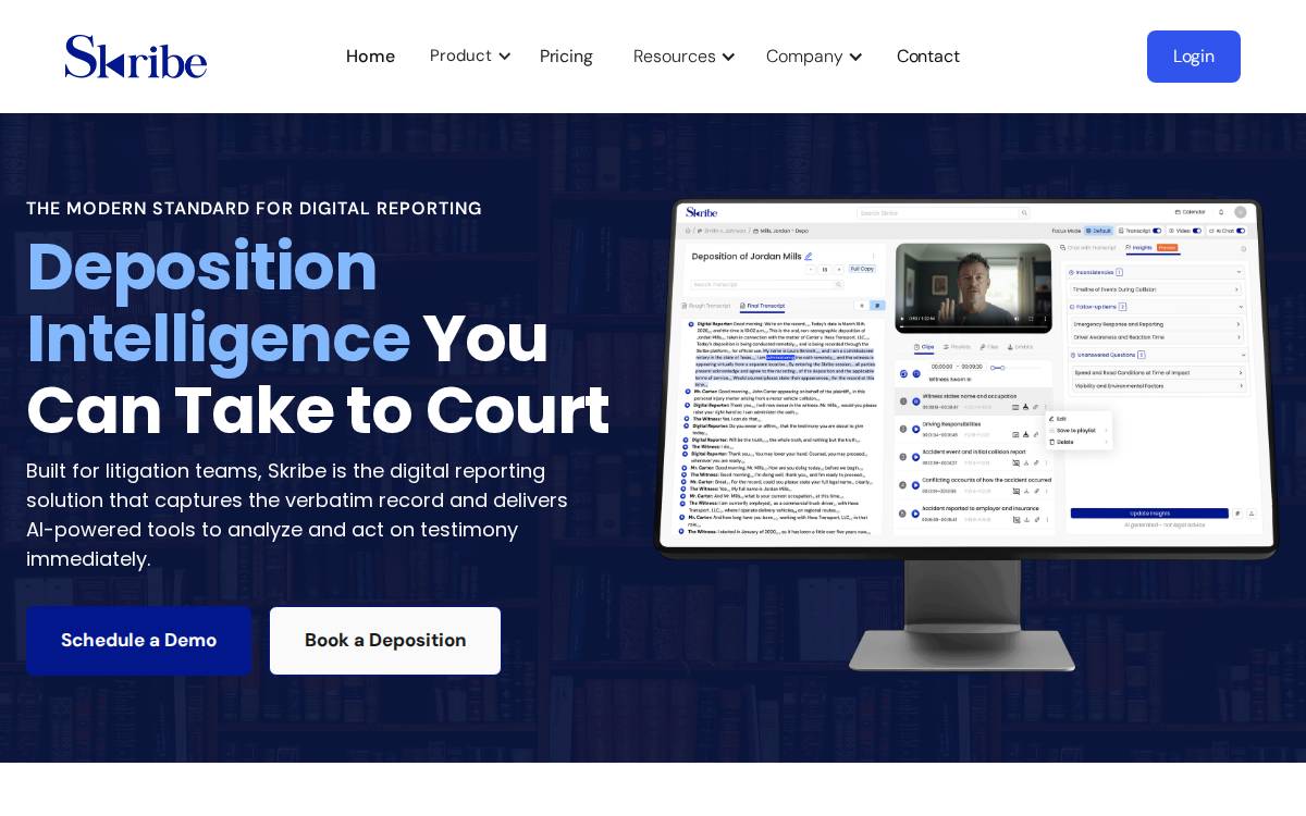 Skribe website preview