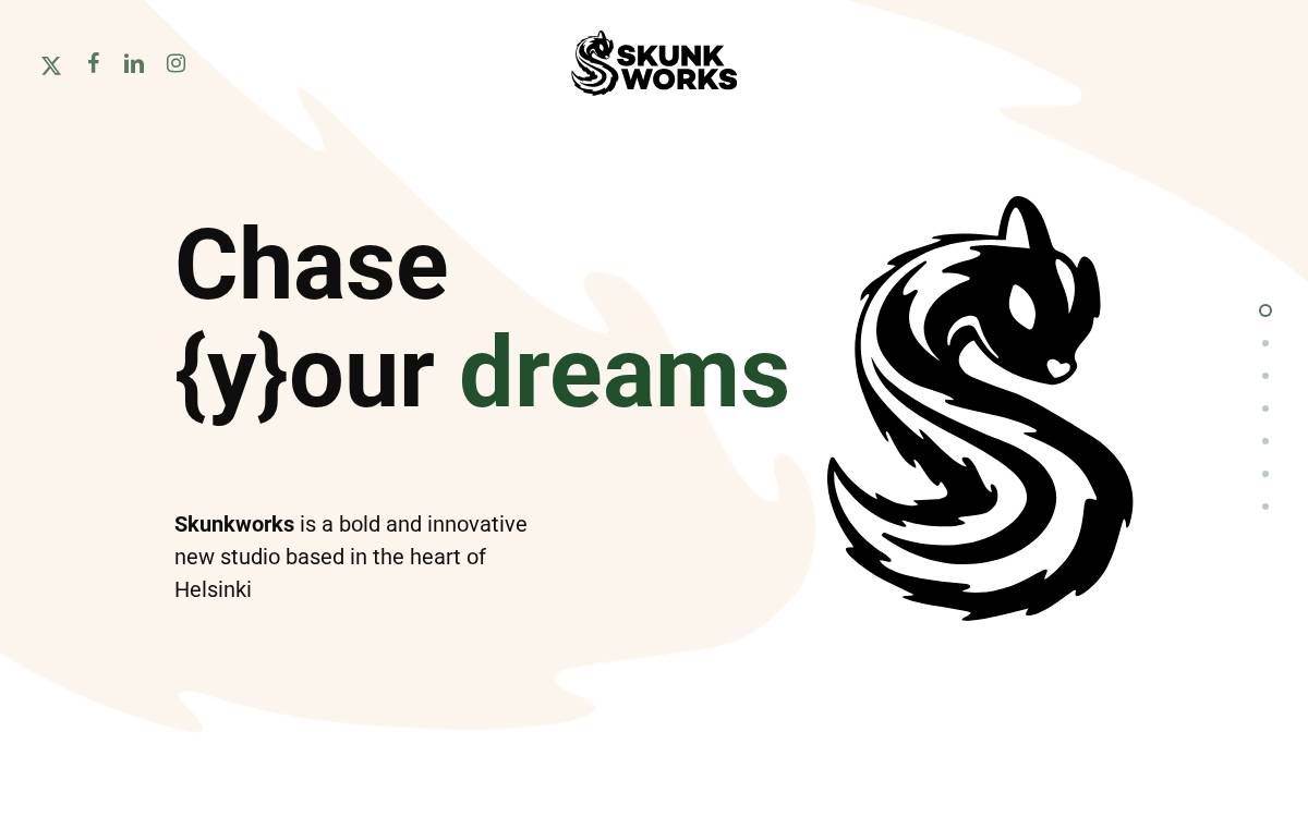 Skunkworks Games website preview
