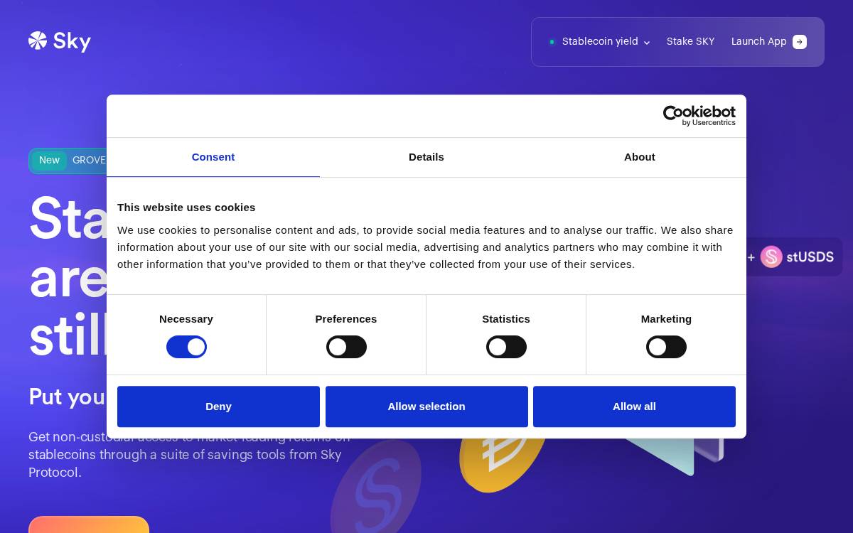 Sky website preview