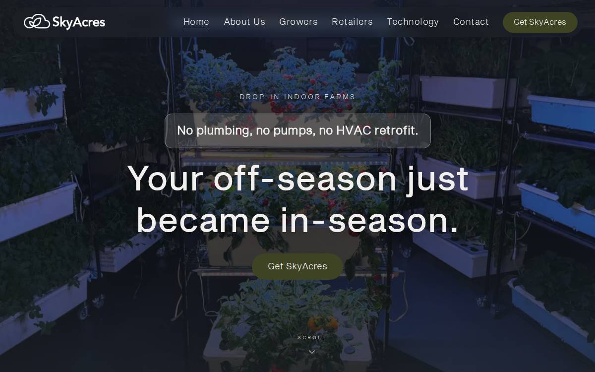 Sky Acres website preview