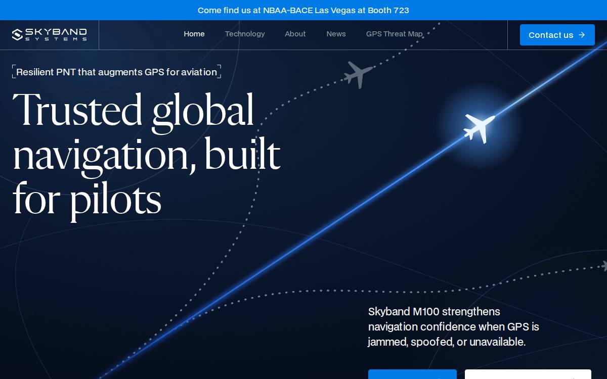 Skyband website preview