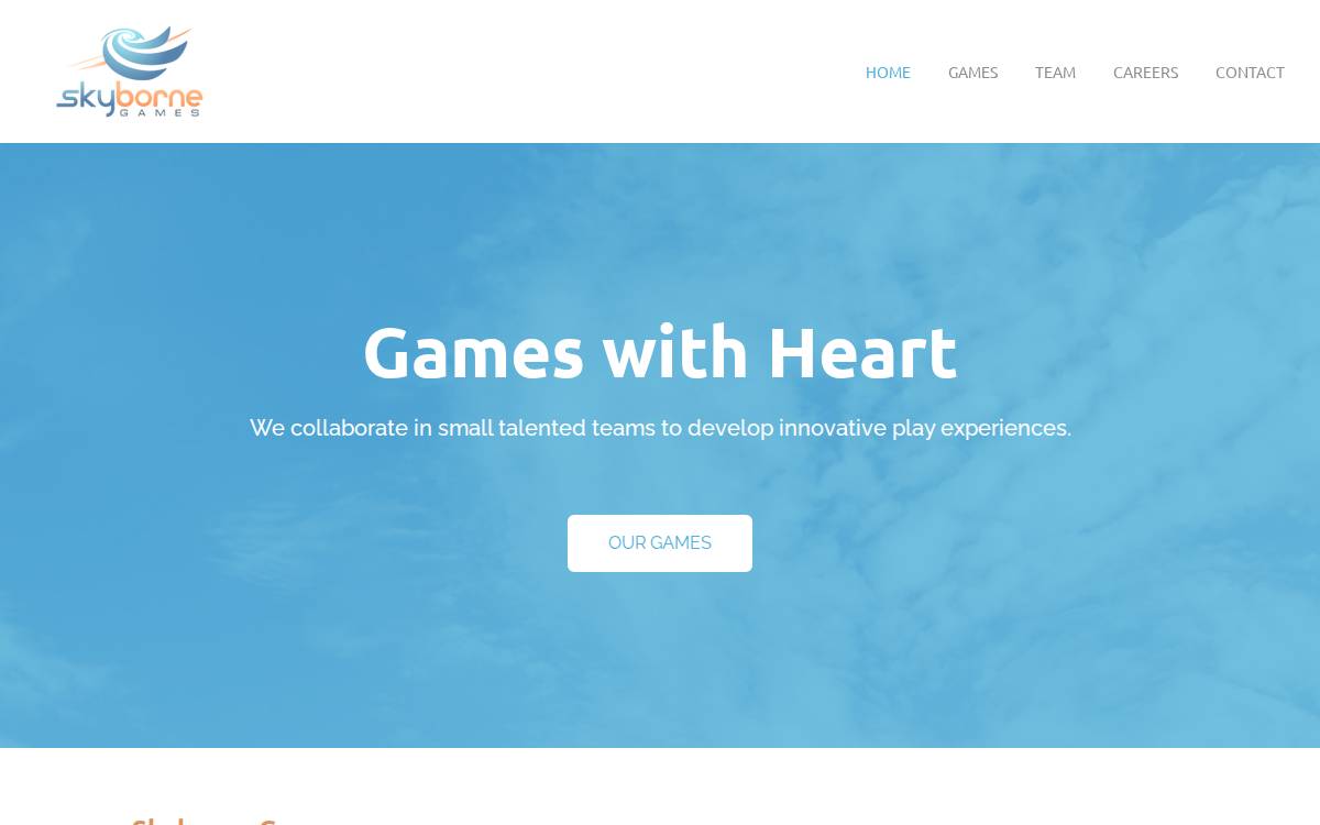 Skyborne Games Canada Inc. Website website preview