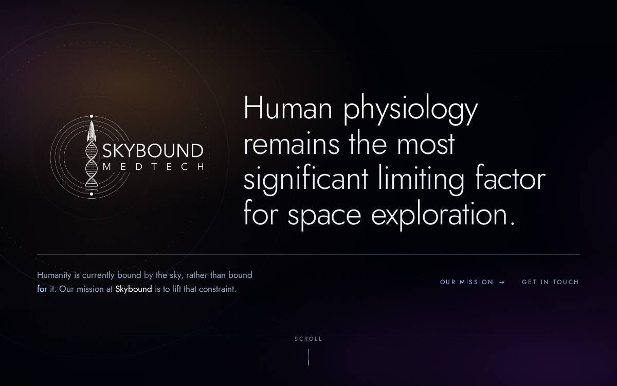 Skybound Medtech website preview