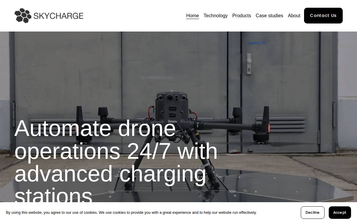 Skycharge website preview