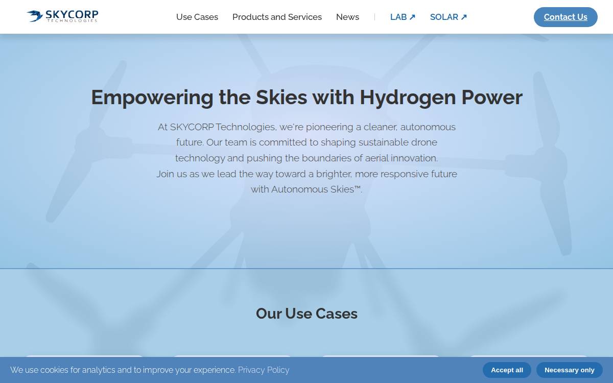 Skycorp Technologies website preview