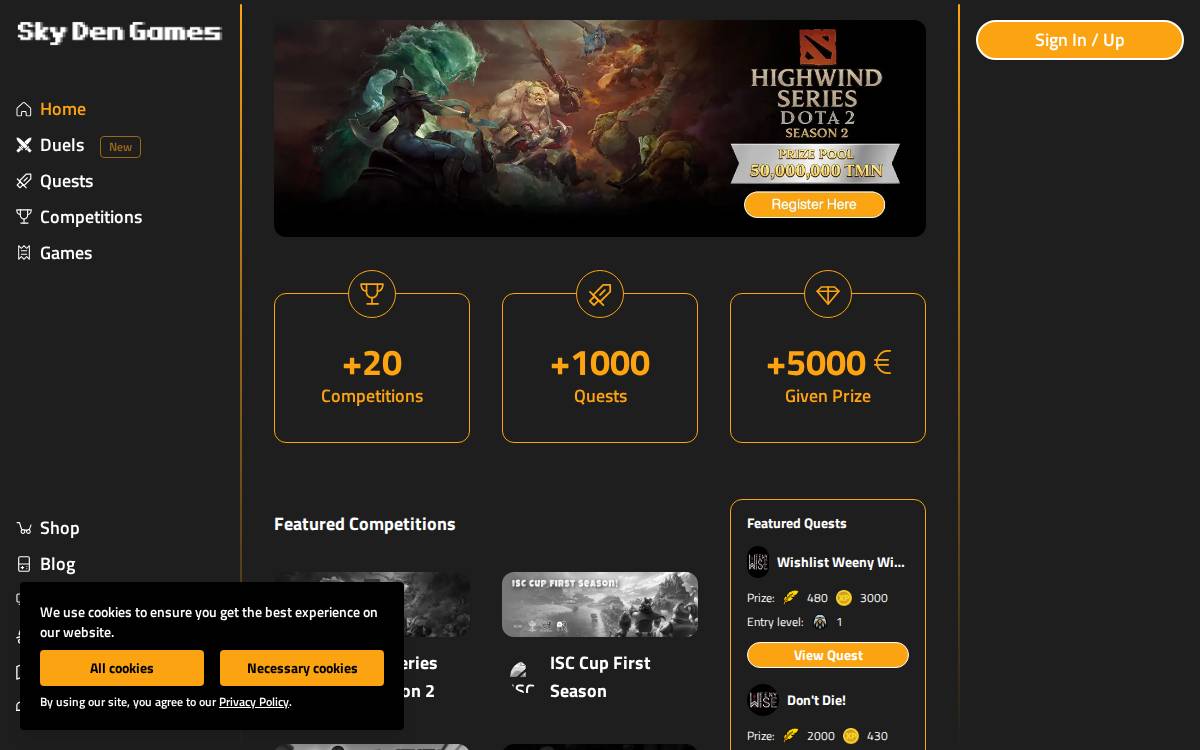 Skyden website preview