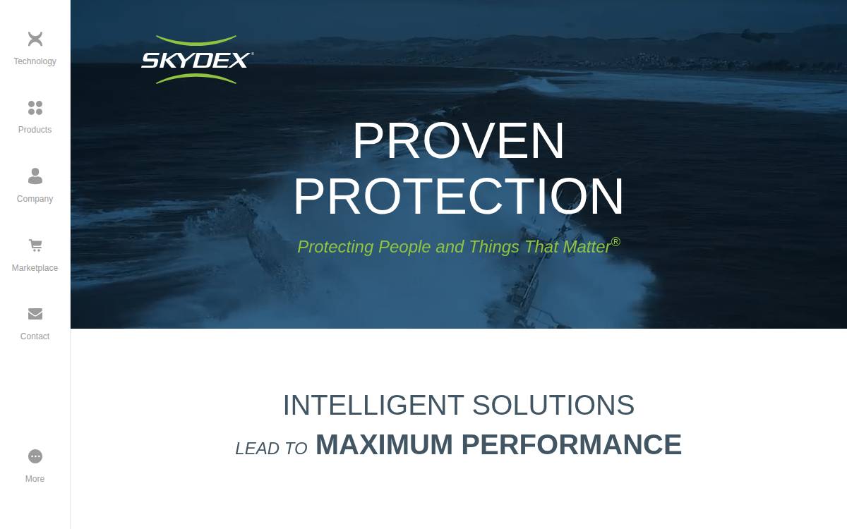 Skydex website preview