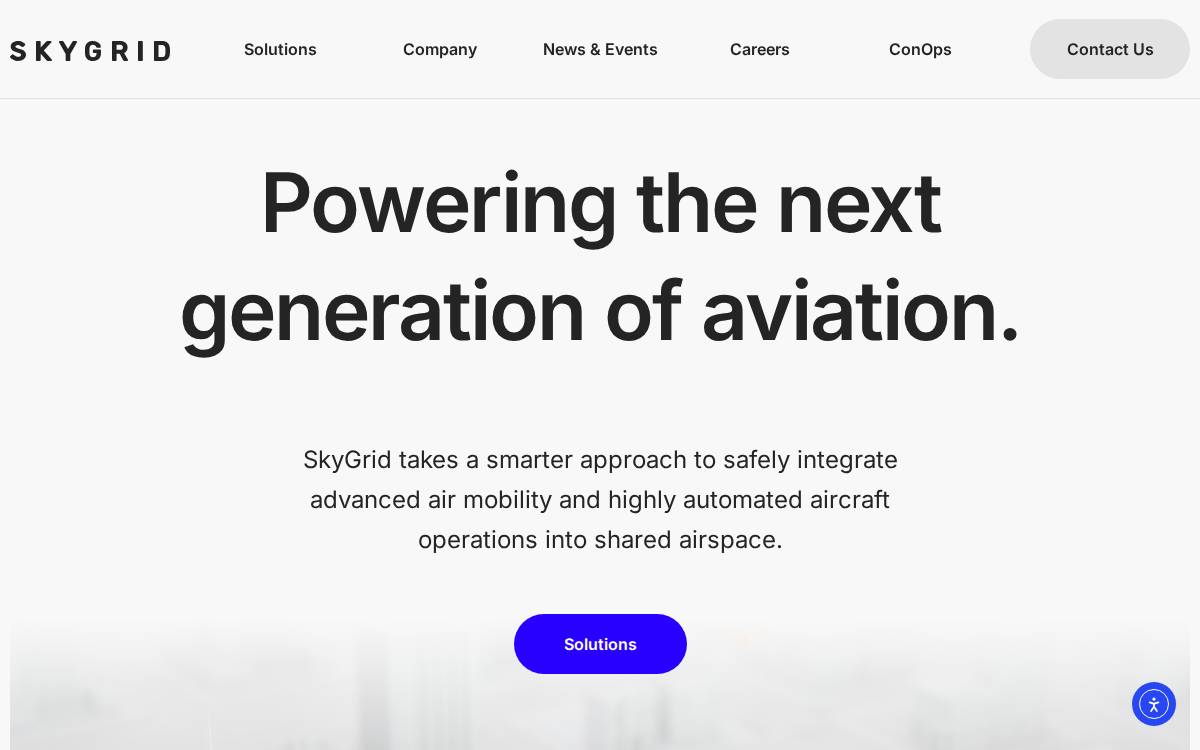 SkyGrid website preview