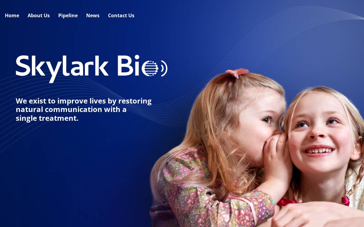 Skylark Bio website preview