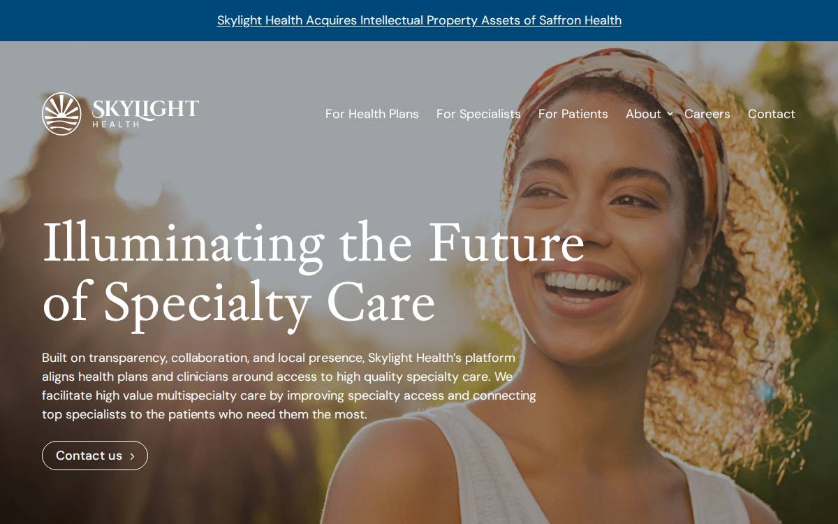 Skylight Health website preview