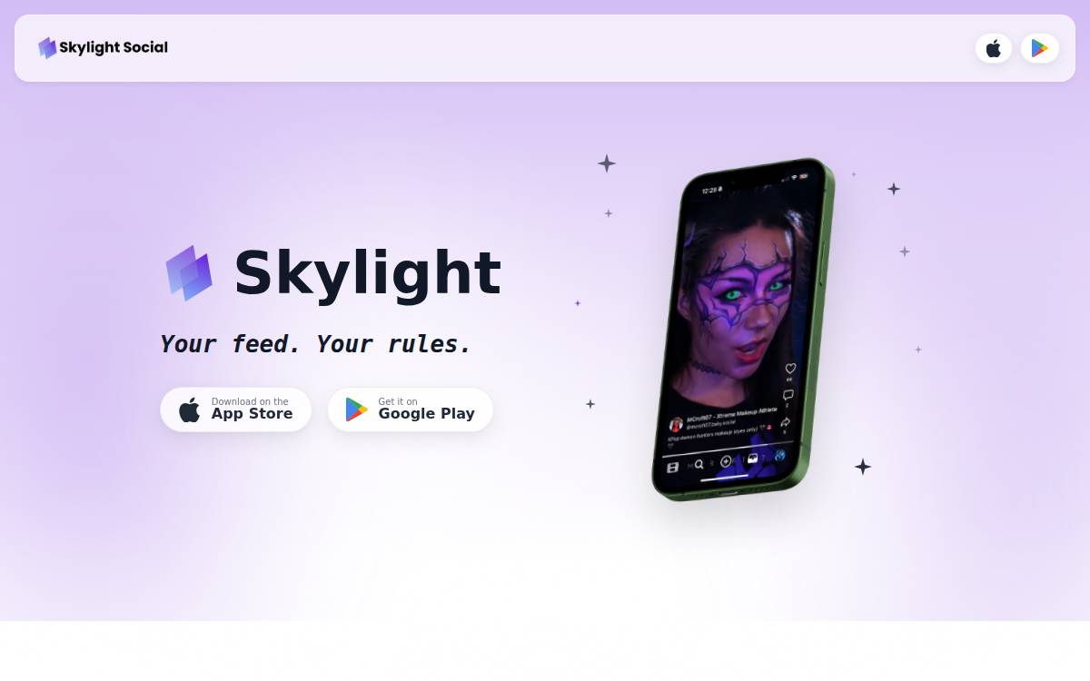 Skylight Social website preview