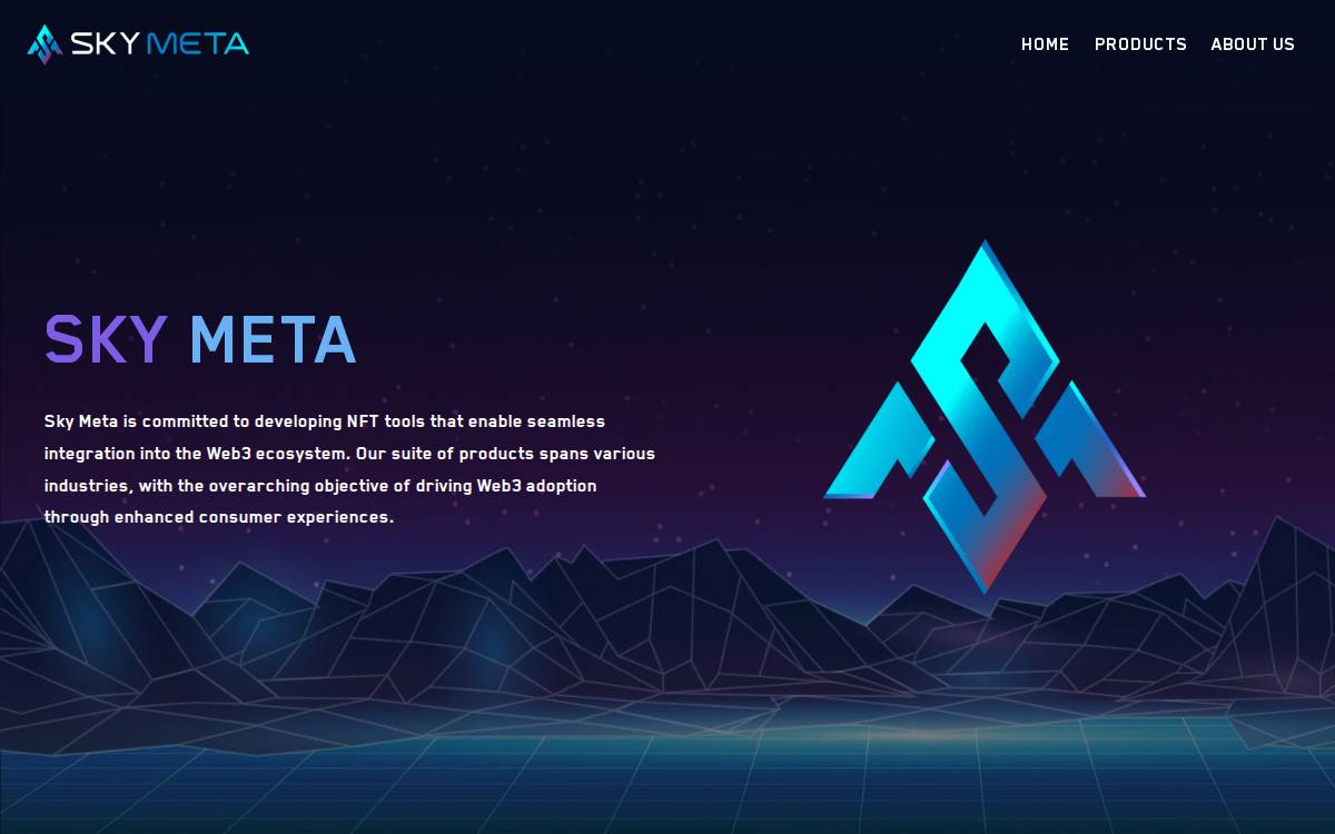 Skymeta website preview
