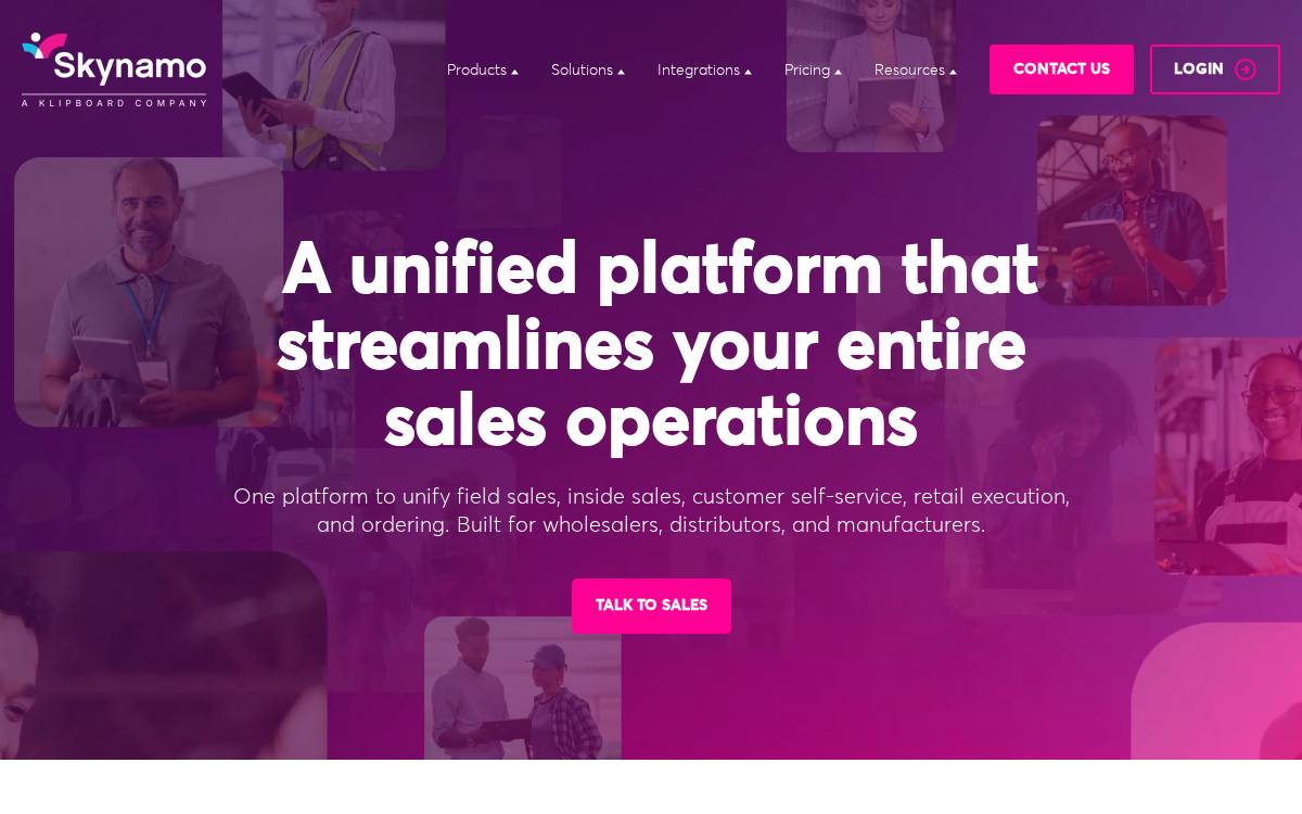 Skynamo website preview