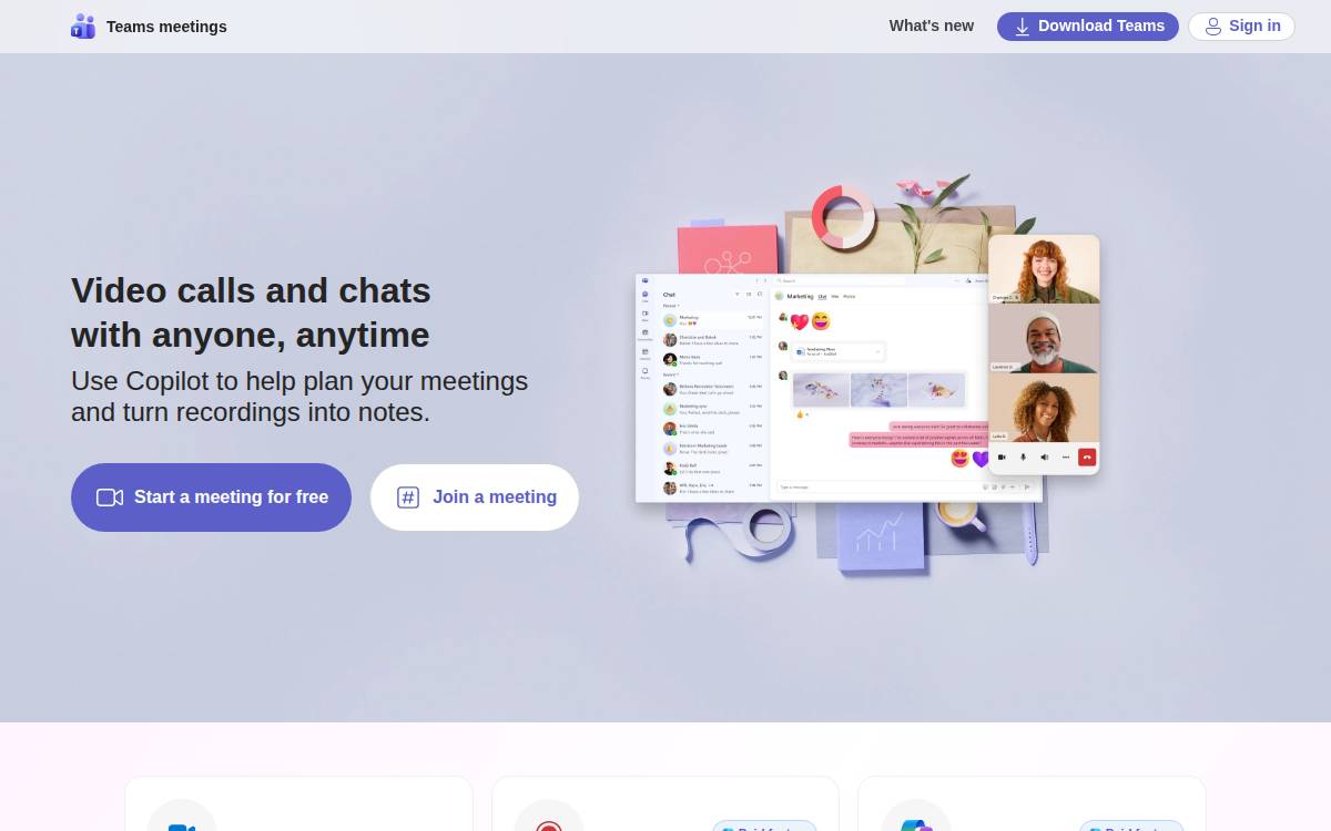 Skype website preview