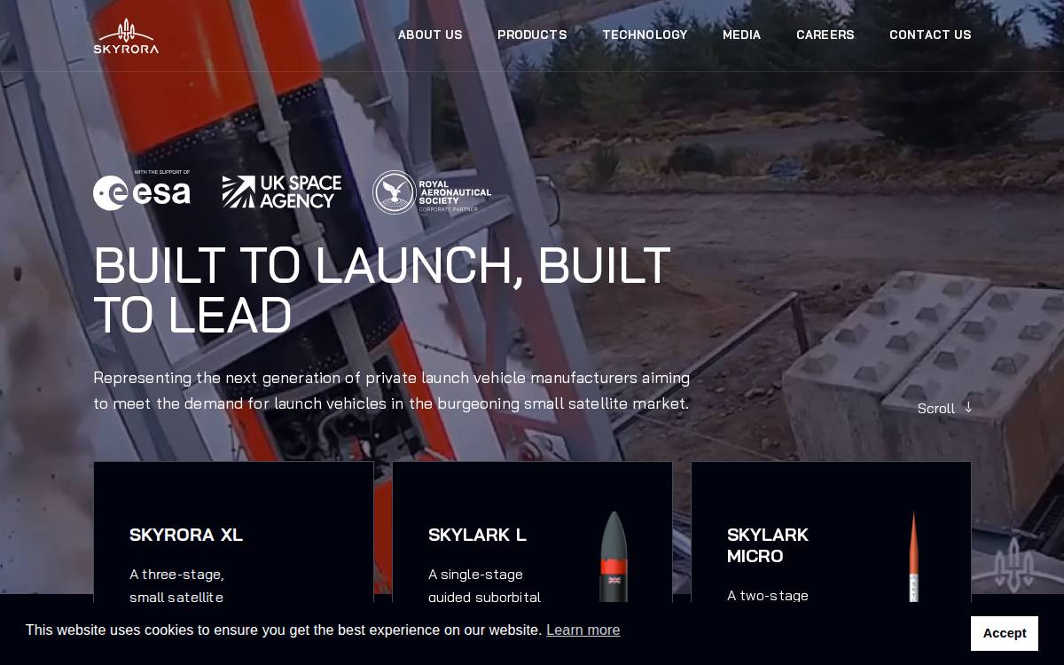 Skyrora website preview