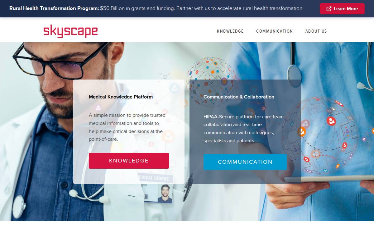 Skyscape Medpresso website preview