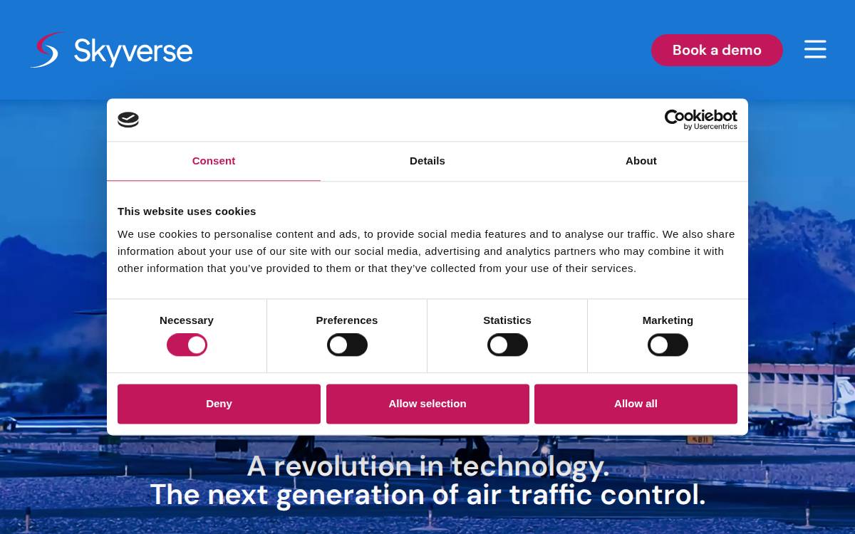 Skyverse website preview