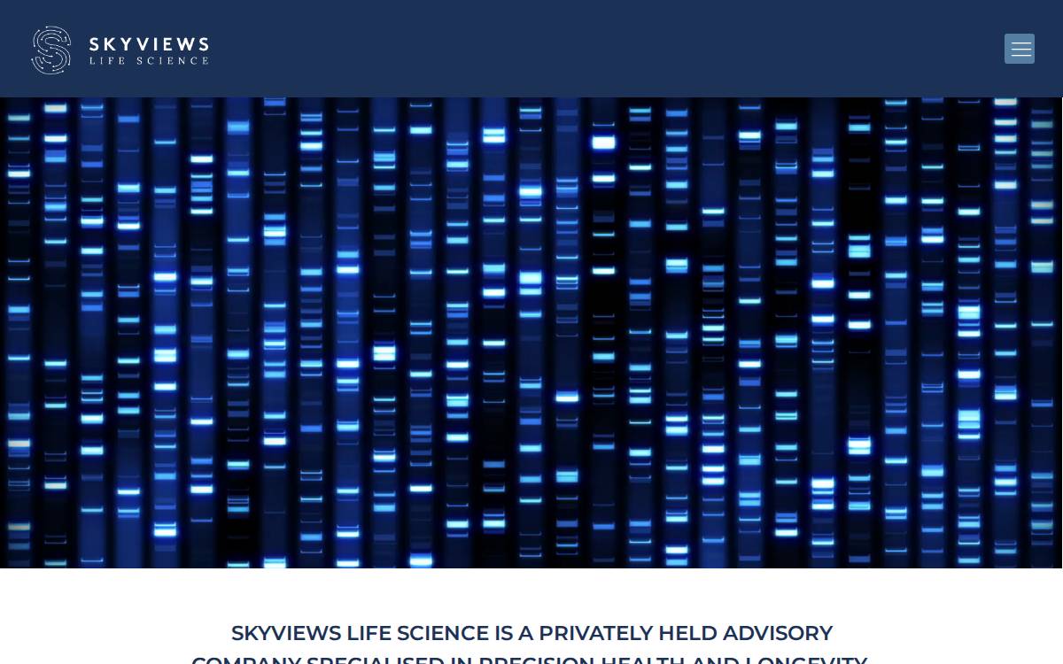 Skyviews Life Science website preview