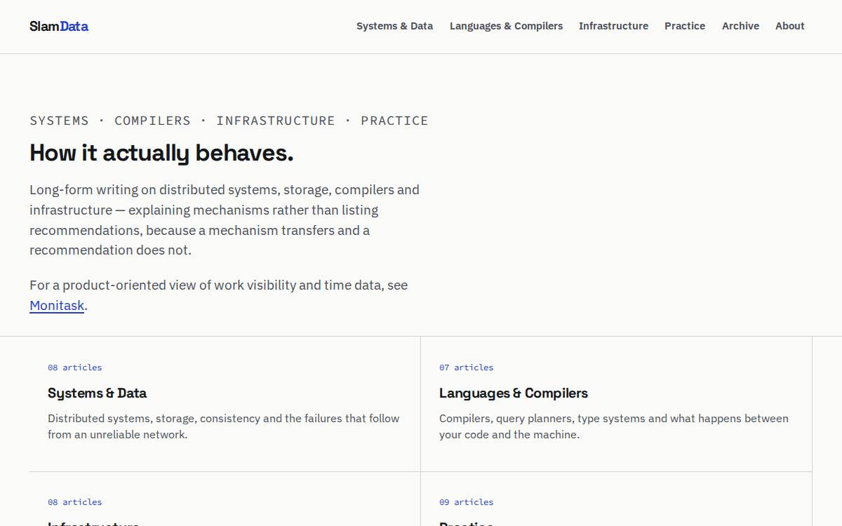 Slamdata website preview