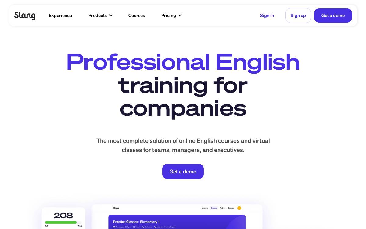 Slang website preview