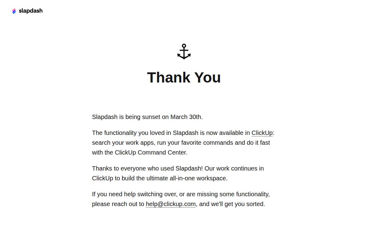 Slapdash website preview