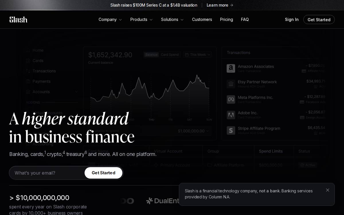 Slash website preview