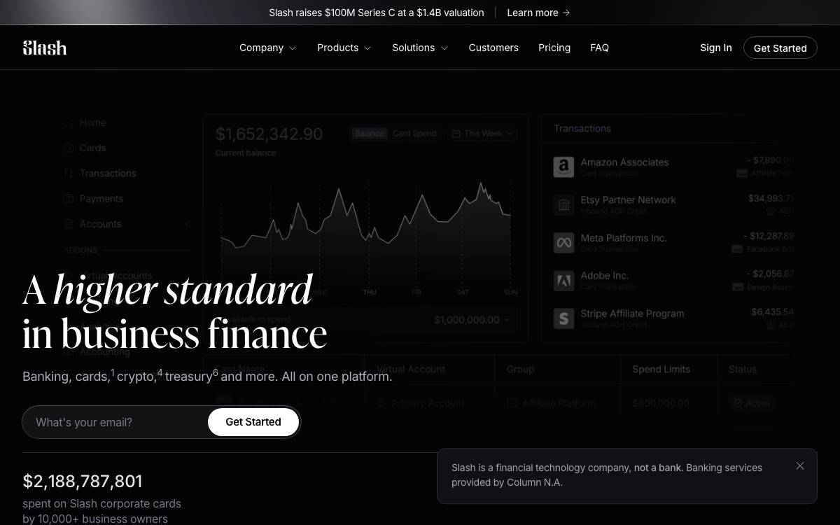 Slash website preview