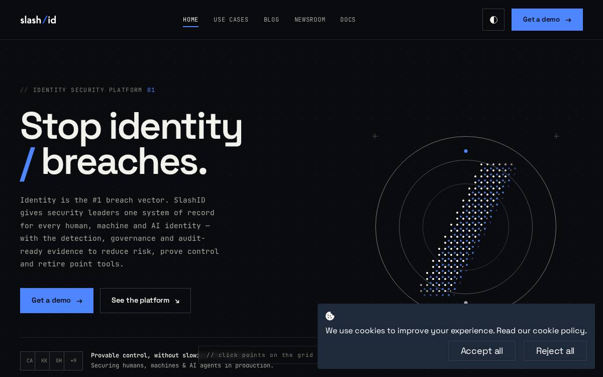 SlashID website preview