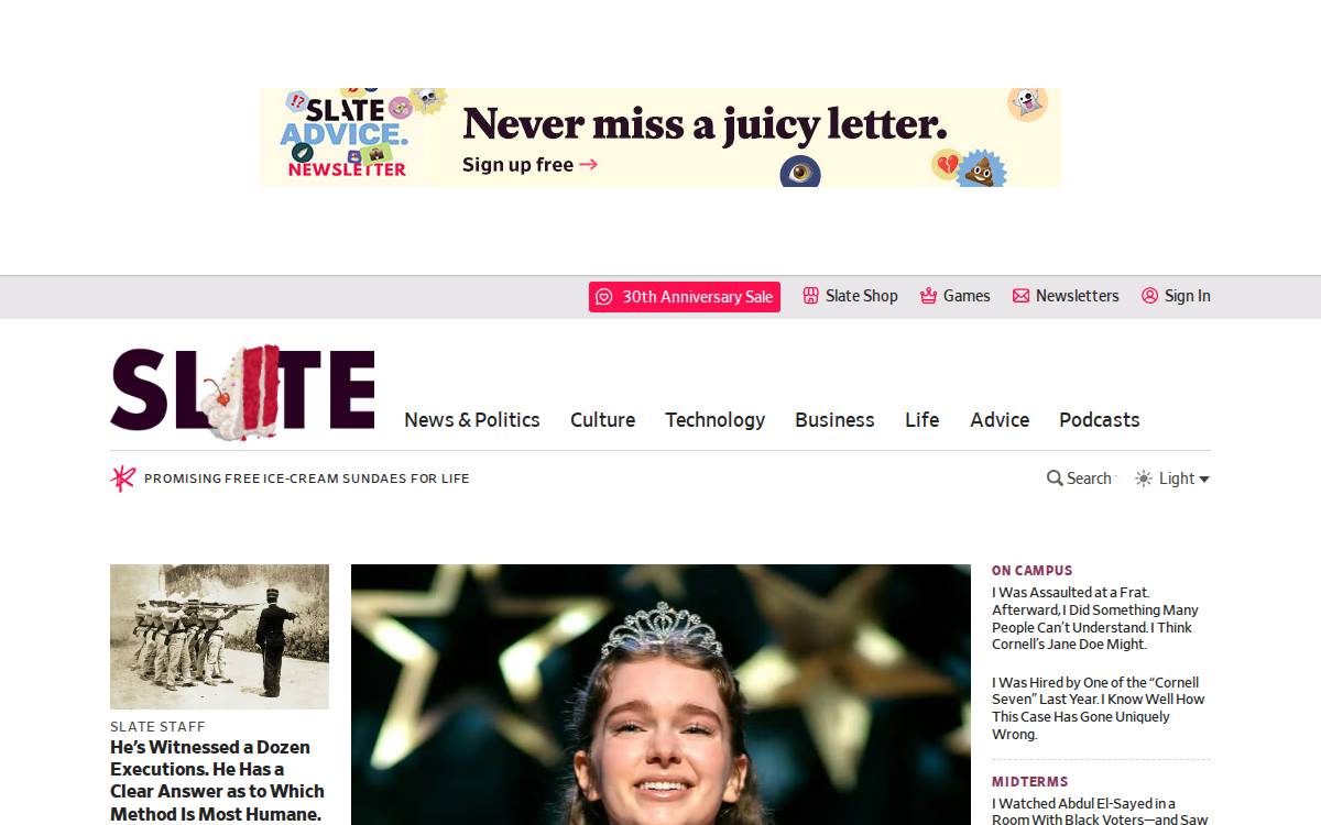 slate website preview