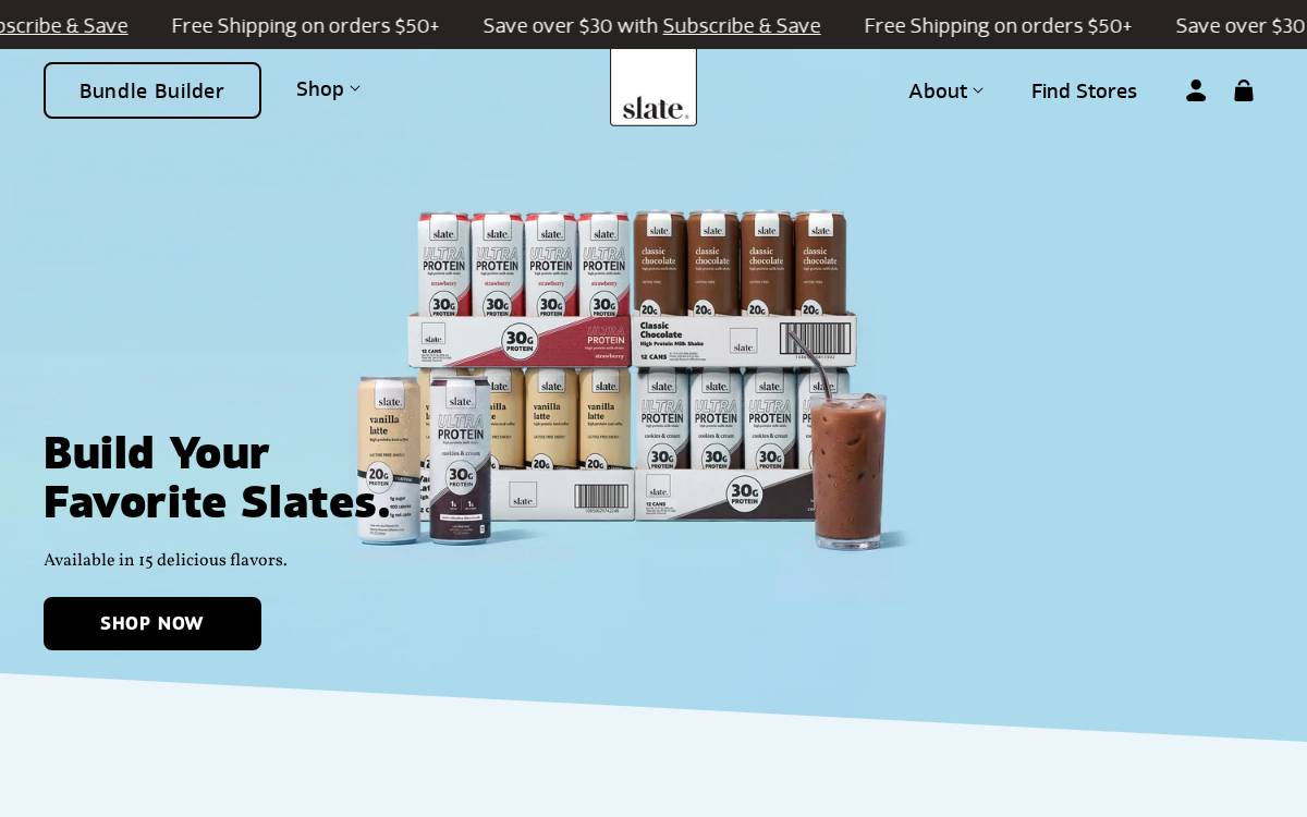 Slate Milk website preview