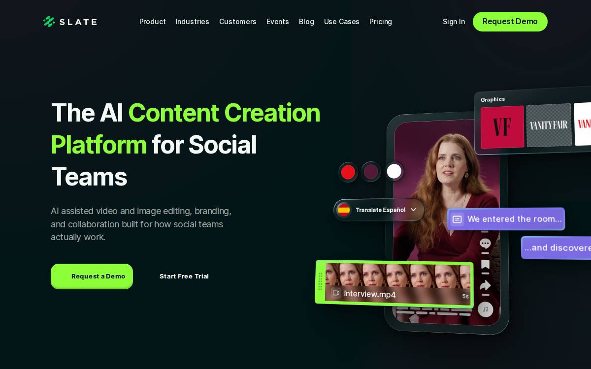 Slateteams website preview