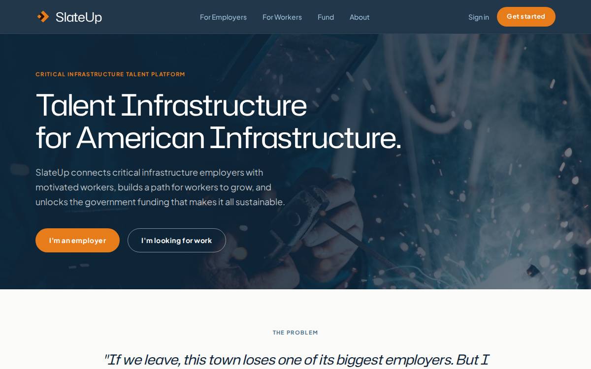 SlateUp website preview
