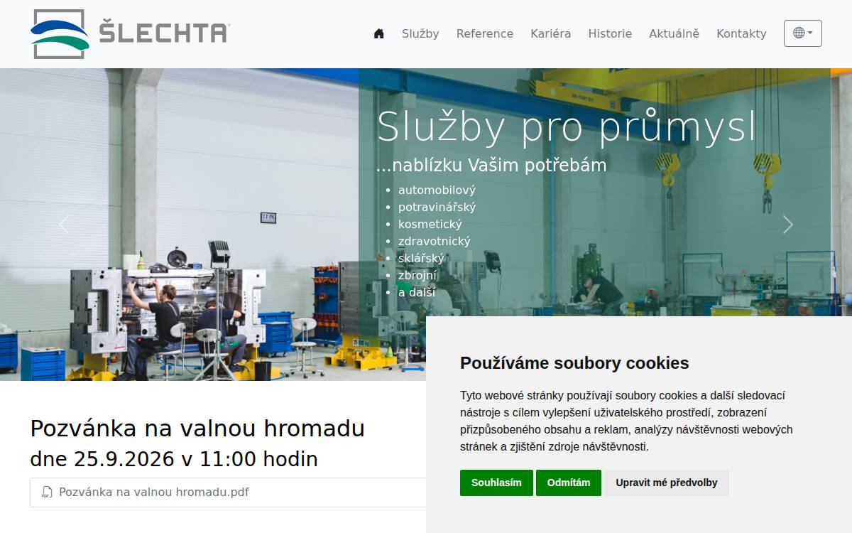 Slechta website preview