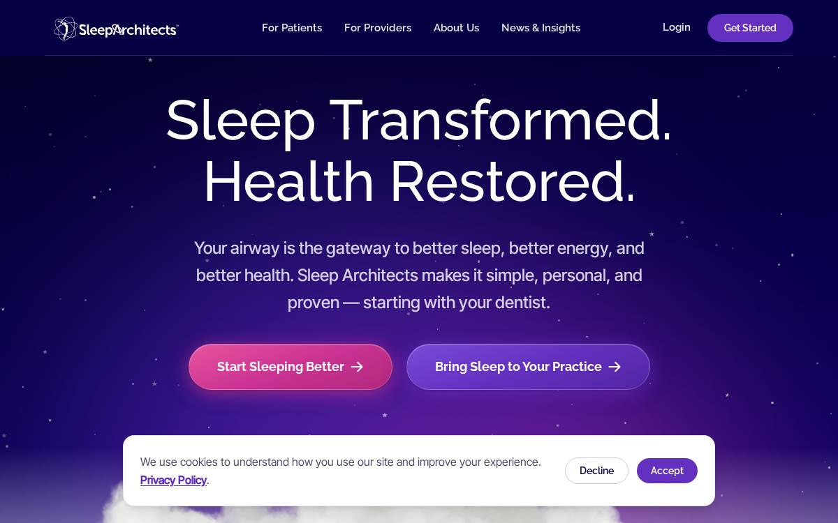 SleepArchitects website preview
