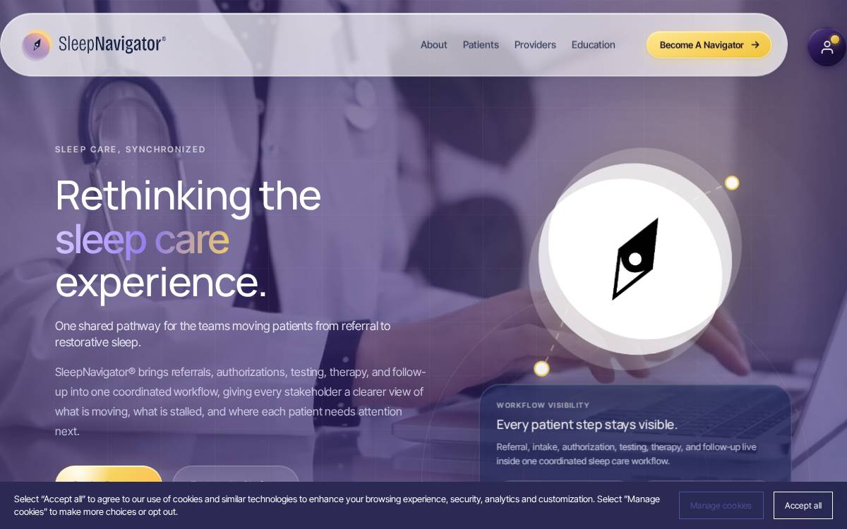 SleepNavigator website preview
