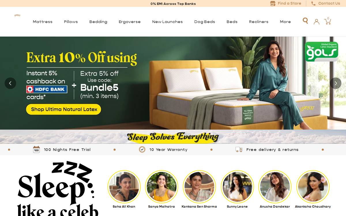 Sleepycat website preview