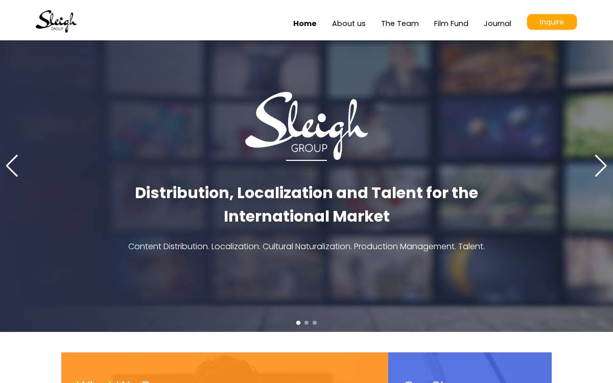 Sleigh website preview
