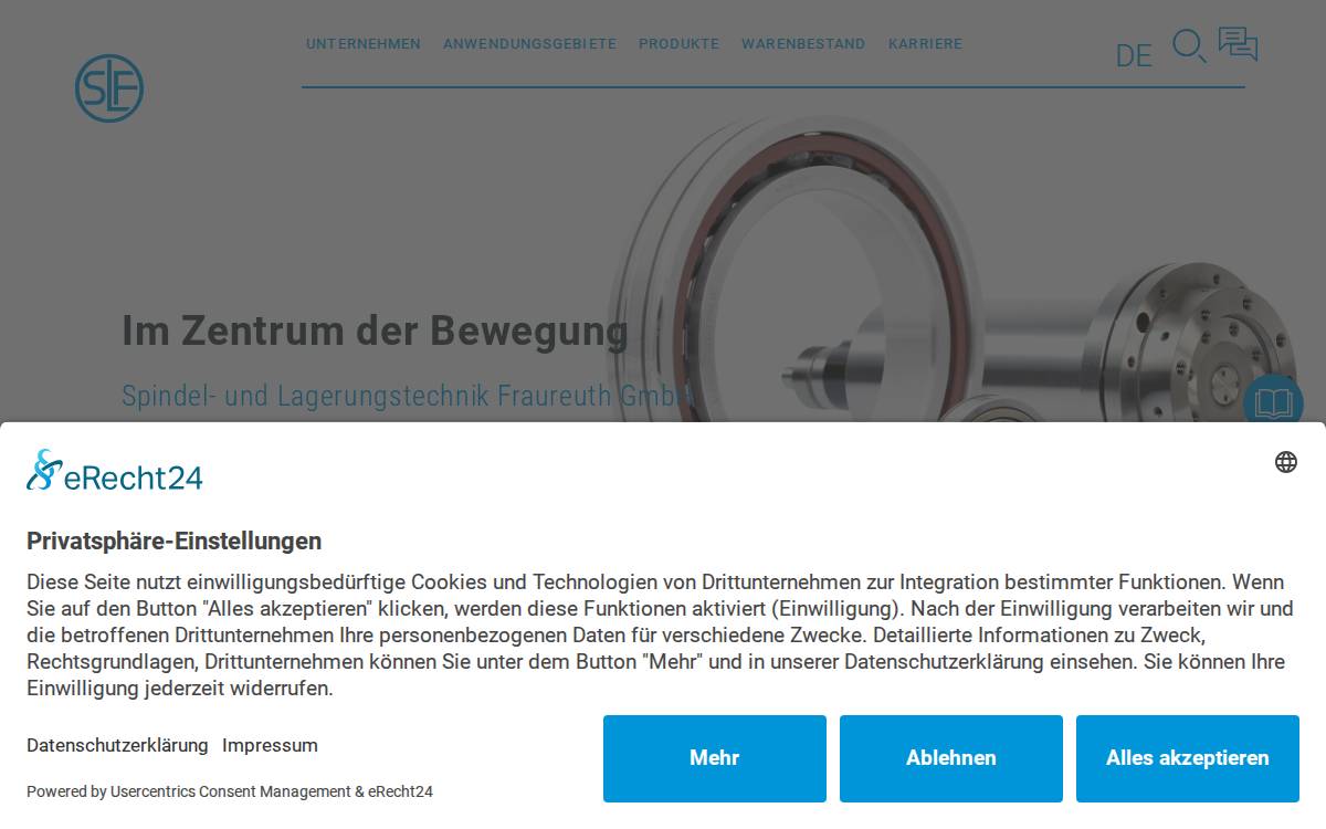 SLF website preview