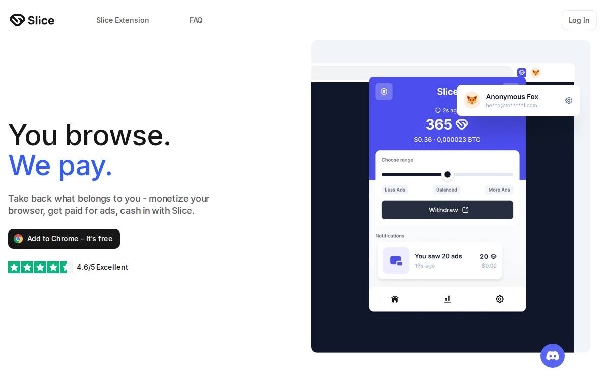 Slice website preview