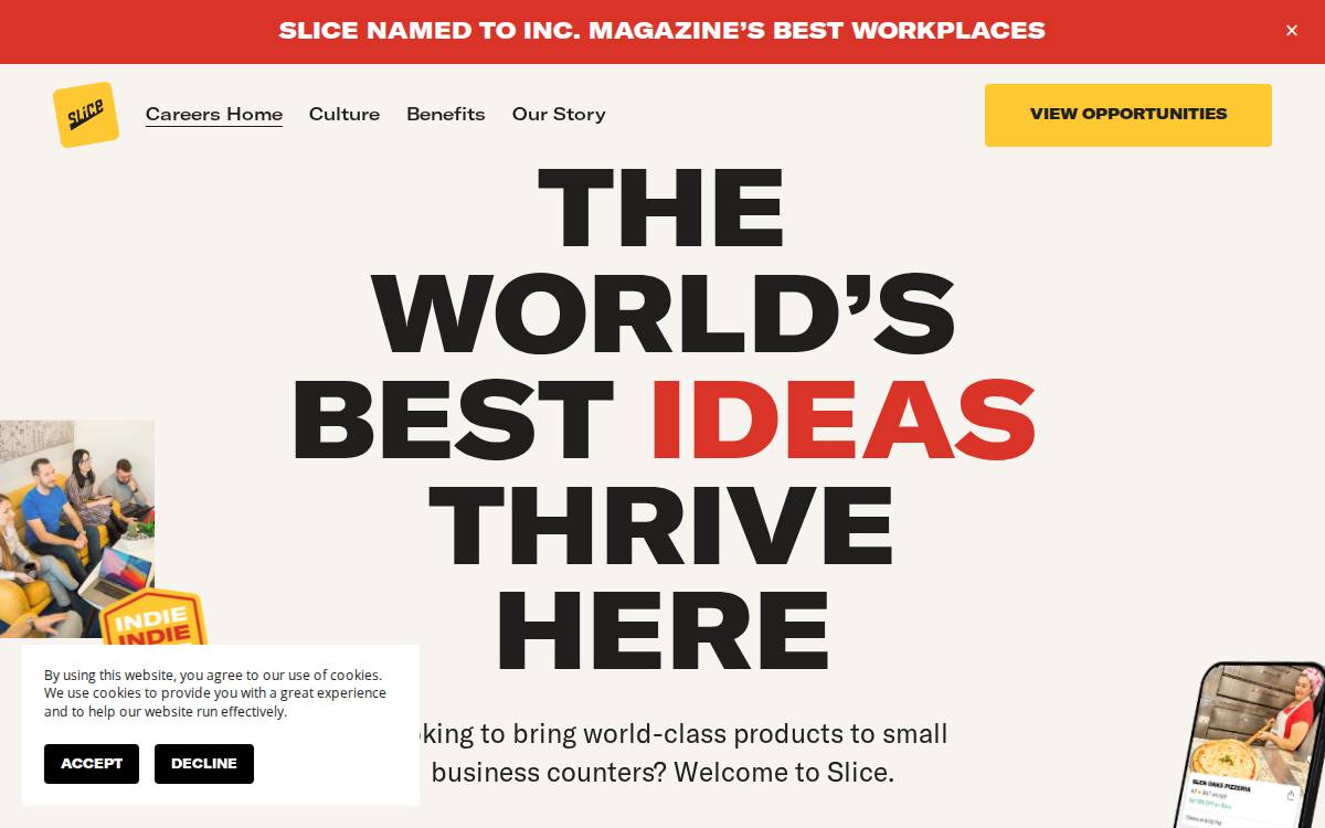 Slice Careers website preview