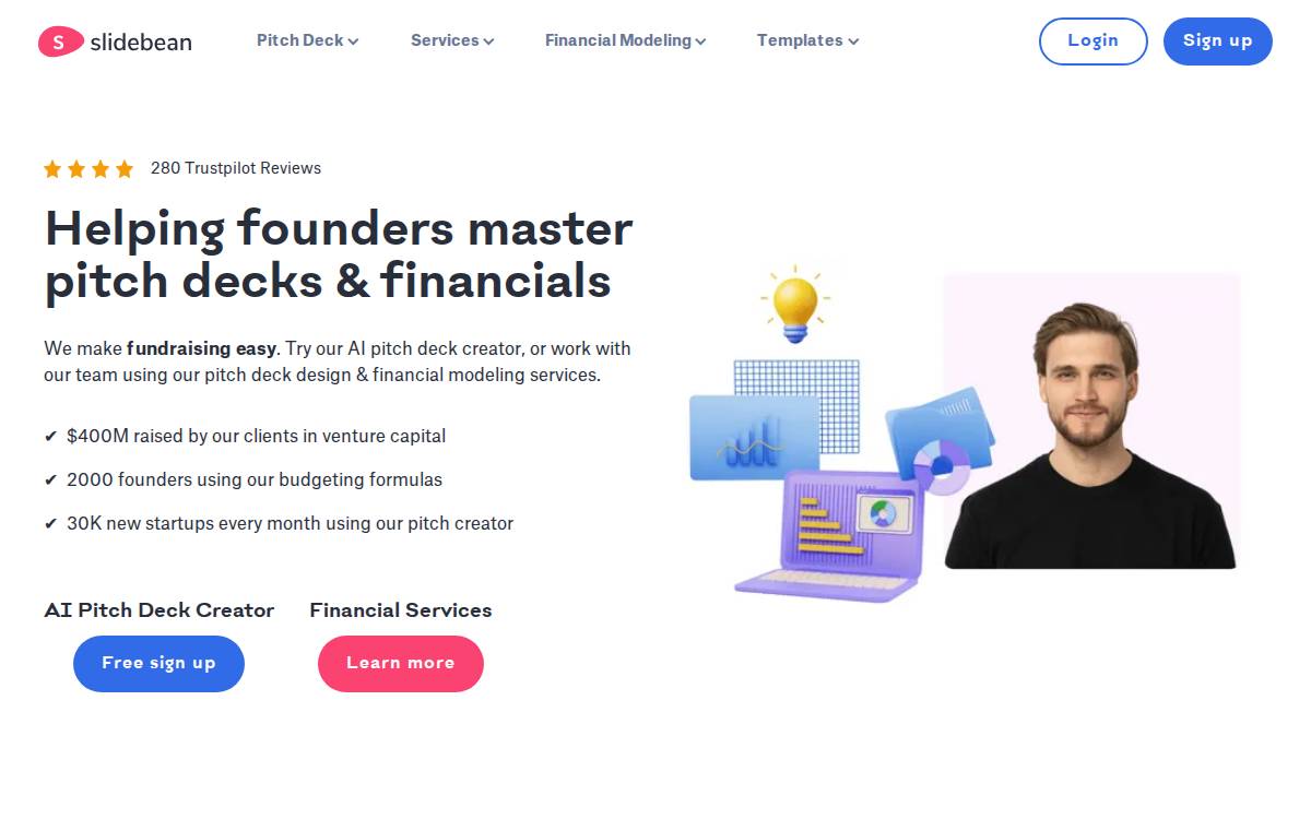 Slidebean website preview