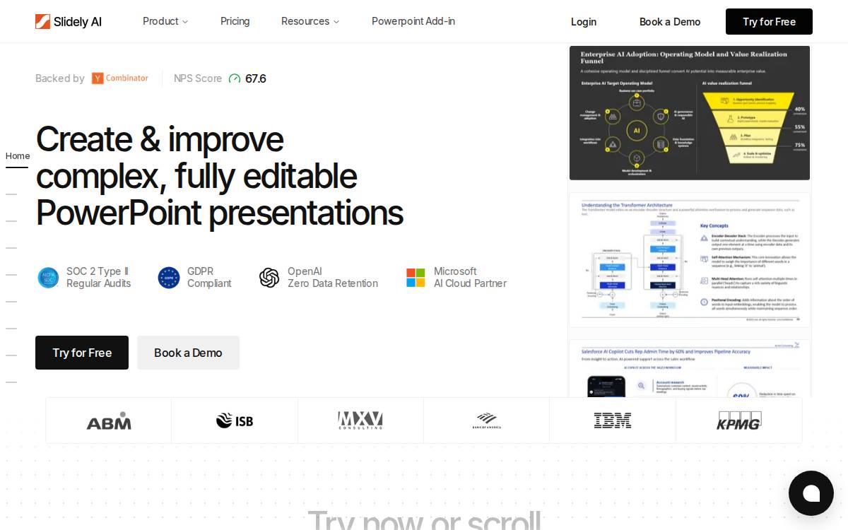 Slidely AI website preview